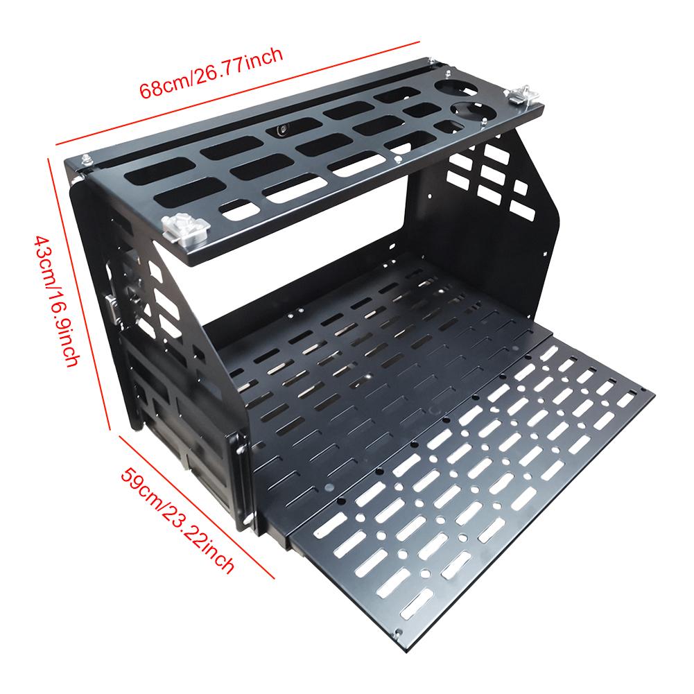 Rear Door Drop Down Tailgate Folding Table Molle System Compatible for Ford Bronco No drilling required/sturdy and durable
