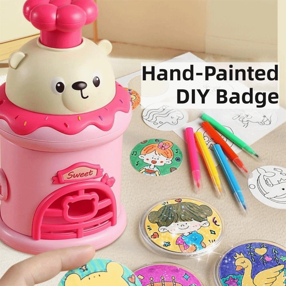 Reusable Badge Press Machine Manual Press Badge Press Machine Kit Art Handicraft