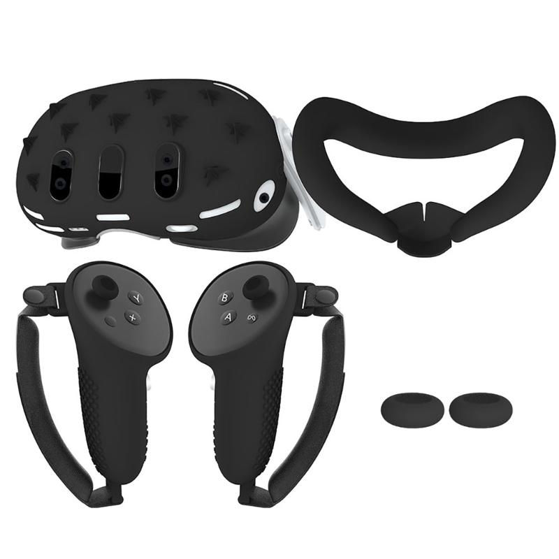 Essential 4pcs Accessories for VR Headset Protector Controller Grip Rocker Cap VR Facial Interfaces Controller Bracket