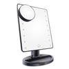 Nicheez LED Lighted Makeup Actress USB Power Portable Tabletop Magnifying Mirror Mirror, Mirror, Battery-Powered, 2-Way Supply, Stand, (Black)