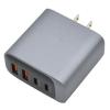 55W Charging Hub USB Type C Port Automatic Power Adjustment Simultaneous Charging Head ABS Texture for Various Devices