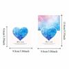 100pcs 3D Starry Sky Heart Greeting Cards Paper Romantic Valentines Day Card Folding Best Wish Thank You Letter Graduation Gift