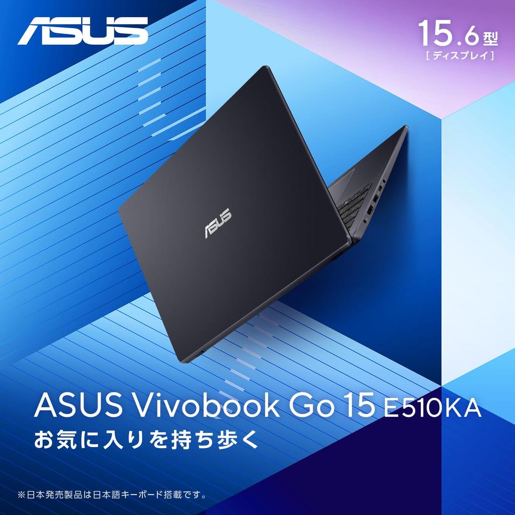 ASUS Vivobook Go 15 E510KA Intel 4GB 128GB Windows 11 S Battery Peacock Laptop, 15.6-inch, N4500, RAM, eMMC, Mode, 9.3-Hour Life, 1.63kg, Wi-Fi 5,