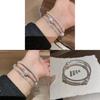 French Pearl Bracelet With Rhinestone Embellishments For Elegant Fashion Accessories