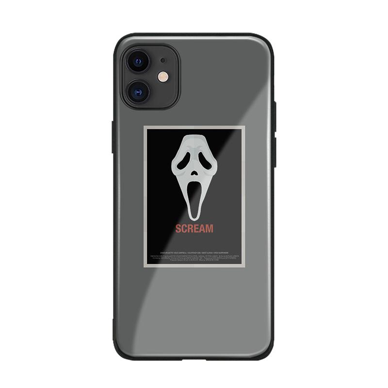 Ikony hororových filmů měkký silikon Tvrzené sklo Kryt na telefon iPhone SE 6 6s 7 8 Plus X XR XS 11 12 13 mini Pro max