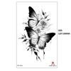 Black Butterfly Owl Sunflower Set Water Transfer Simulation Temporary Tattoo Sticker