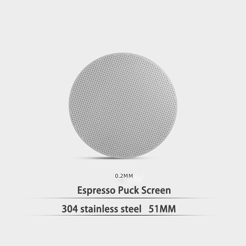 0.2mm Reusable Espresso Puck Screen Coffee Filter Stainless Steel Holder for 51/53/58mm Coffee Portafilter Barista Accessories