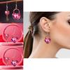 Sweet Heart Shaped Lock And Key Design Acrylic Women Pink Earrings Jewelry For All Genders