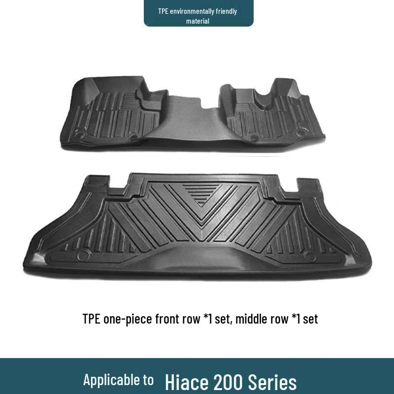 Waterproof & Odorless Floor Mats for Right-Hand Drive Toyota Hiace 200/300 Series, HK Version.