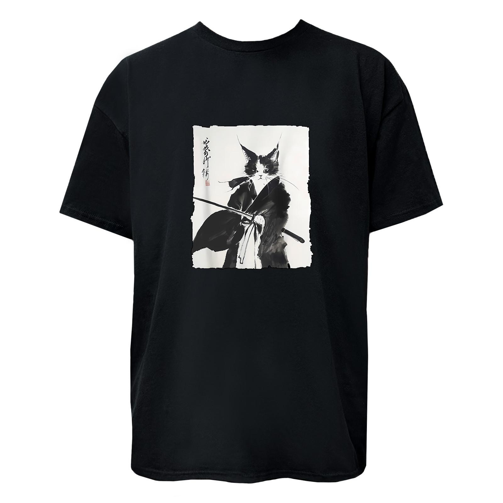

Ninja Cat Graphic T-Shirt / Hoodie / Sweatshirt Unisex Women Men 5XL різнокольоровий