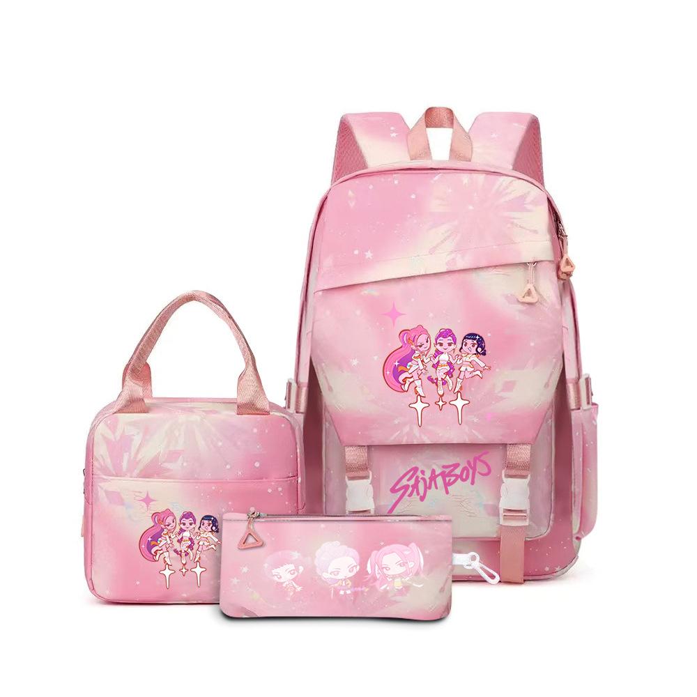 Witch Hunters Three-Piece Backpack Kpop Demon Unters Printed Backpack Lunch Bag