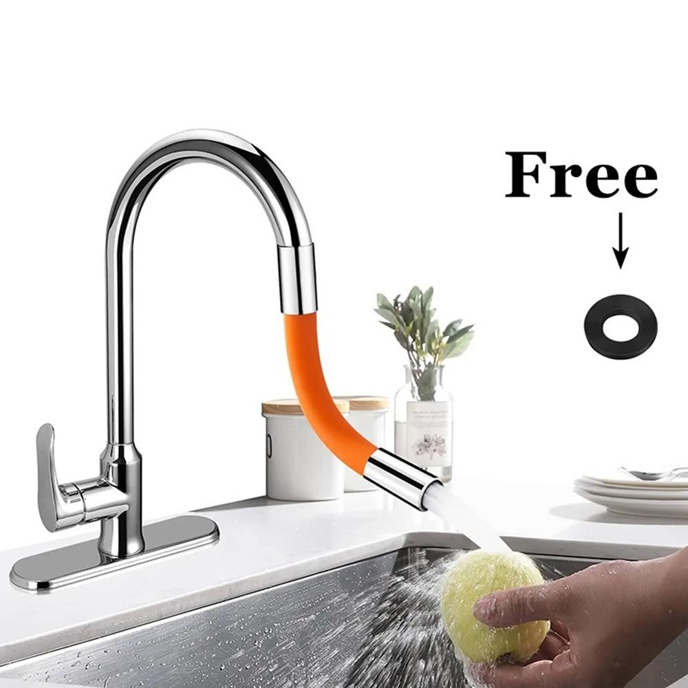Adjustable Water Tap Universal 360° Rotatable Free Bending Faucet Extender Silicone Flexible Hose Water Pipe Tube for Wash Basin
