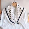 Polka Dot Printing 100 Mulberry Silk Silk 70 Silk Scarf Spring and Summer Silk Square Scarf Trendy Scarf Streamer