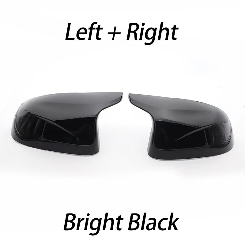 For BMW F25 X3 F26 X4 F15 X5 F16 X6 14-18 M Style Look Rearview Side Wing Mirror Cover Cap Carbon Fiber Pattern Black
