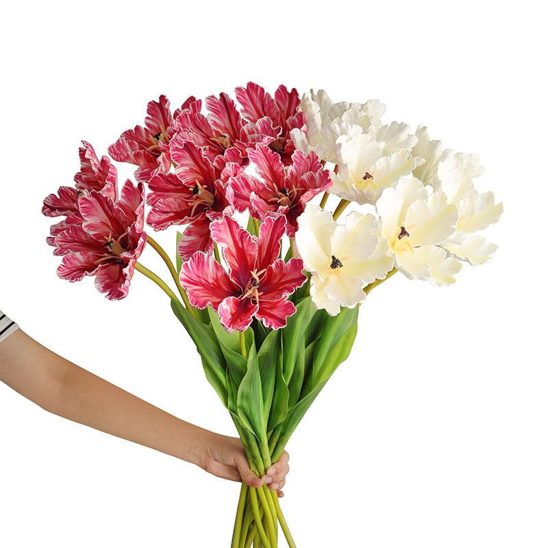 69cm Flamingo Tulip Artificial Silicone Foam Flower Real Touch Luxury Home Decorative Flowers Living Room Wedding Deco Flores