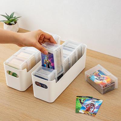 Transparent Children's Card & Coin Organizer with Lid - Dustproof Yu-Gi-Oh! Ultraman Storage Box