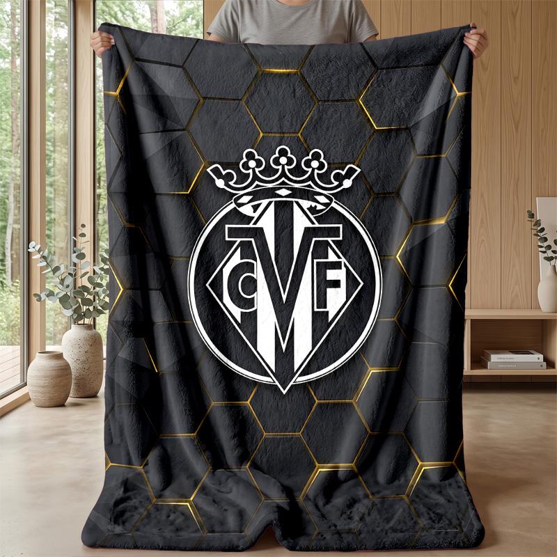 Villarreal FC Soft Flannel Fleece Blanket Lightweight Cozy Warm Throw Blanket For Sofa Bed Home Decor