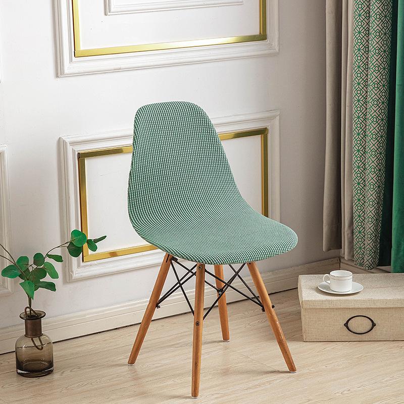 

Эластичный чехол для стула Eames Вафельный Простой Чехол для обеденного стула Чехол для офисного стула Corn Kernel Shell Chair зелёный