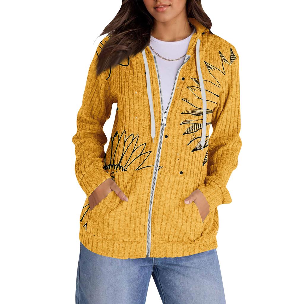 Mikiny pro ženy Trendy topy Ležérní Podzimní Móda Mikina s dlouhým rukávem S kapsami Svetr Lehký
