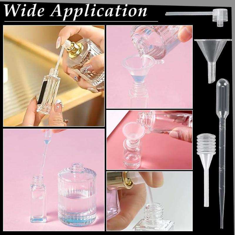 Multi-Functional Perfume Refill Tools Set Food Safe Plastic Syringe Dropper Funnel for Travel Small Bottle Refill