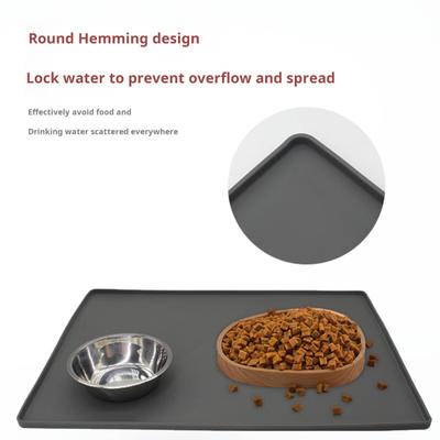 Yousheng Waterdichte Huisdier Voedermat Grote Siliconen Huisdier Kommat met Verhoogde Randen Antislip Huisdier Voedermat voor Honden Katten Kittens