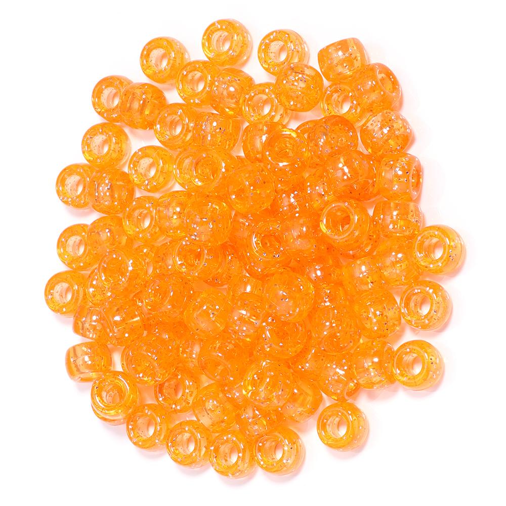 200pcs/lot Colored Acrylic Big Hole Beads For Jewelry Making Loose Spaced Round Bead DIY Bracelet Necklace Accessories Wholesale