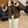 Fleece warm lamb wool jacket autumn and winter new fashion trend fur integrated imitation deerskin fleece top