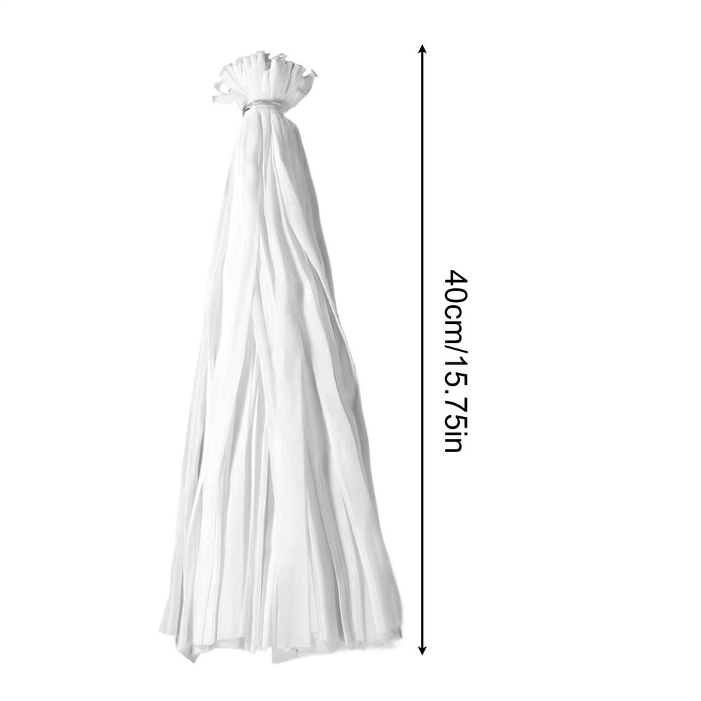 

100Pcs 40cm Plastic Mesh Net Bags Food Packaging Bag Reusable For Vegetable Fruit Egg Nuts Household Storage Organizer білий