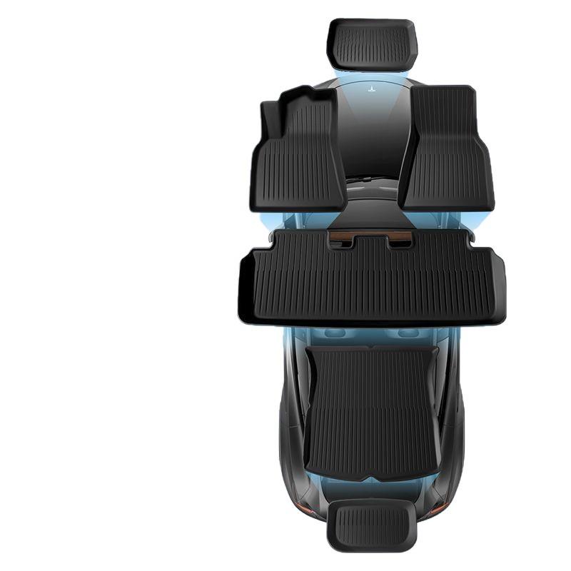 Right-Hand Drive Tesla Model Y/3 Refresh Foot Pad Carpet for Hong Kong - Front & Rear Trunk