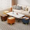 Wooden Waterproof Square Living Room Stools Colorful Creative Design Soft Bedroom Ottoman Simple Cute Modern Home Furniture
