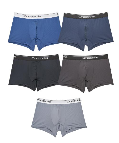 

[Crocodile Нижнее белье] Набор из 5 мужских боксеров-бриф с сеткой Aerocool CDJM001_02 [Отправка из Кореи] 100% Оригинал 95