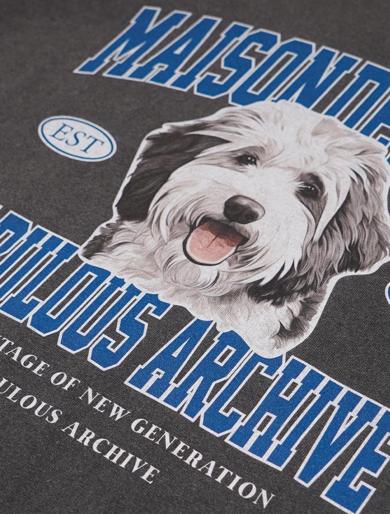 LA MAISON STUDIO Unisex Puppy Pigment Logo Smoky Short Sleeve T-Shirt Charcoal (Fcf2Ts419M)