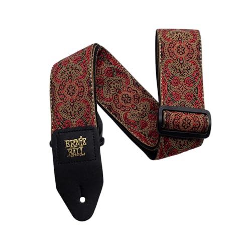 [Authentic] ERNIE BALL 4162 Guitar Strap JACQUARD STRAP CRIMSON PAISLEY