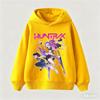 KPop Demon Hunter Cartoon Girls Boy Hooded Sweatshirt Warm Children's Korean Wave Fashion Tops Casual Girls Clothing