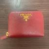 Used Coin Case Small Change Pouch Red (Box Not Included)