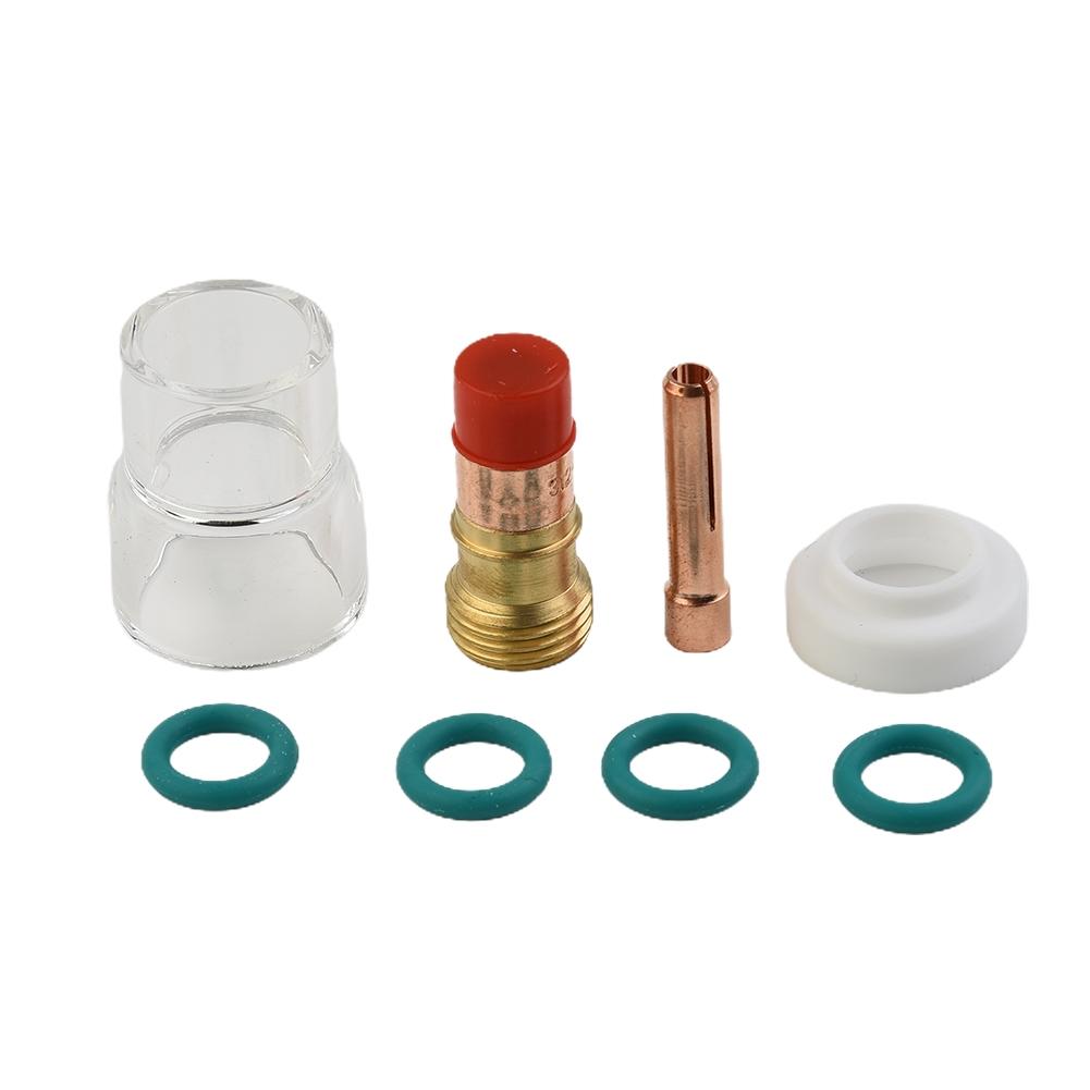 3.2mm 1/8\" Gas Lens #12 Heat Resistant Glass kit 9pcs