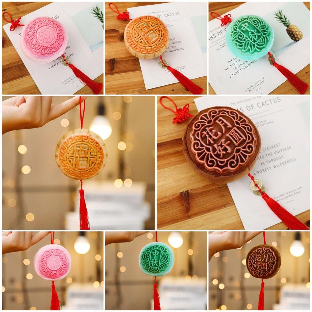 Soft And Cuddly Plush Mooncake Pendant Perfect Holiday Gift