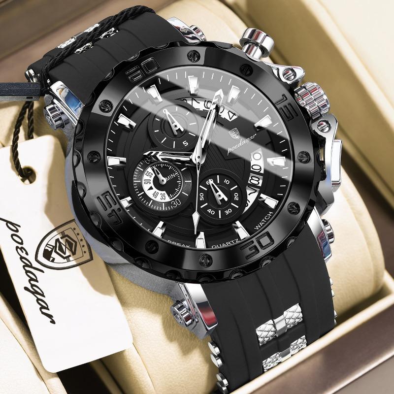 Top Brand Multi-function New Men's Watch Chronograph Luminous Quartz Fashion Watch