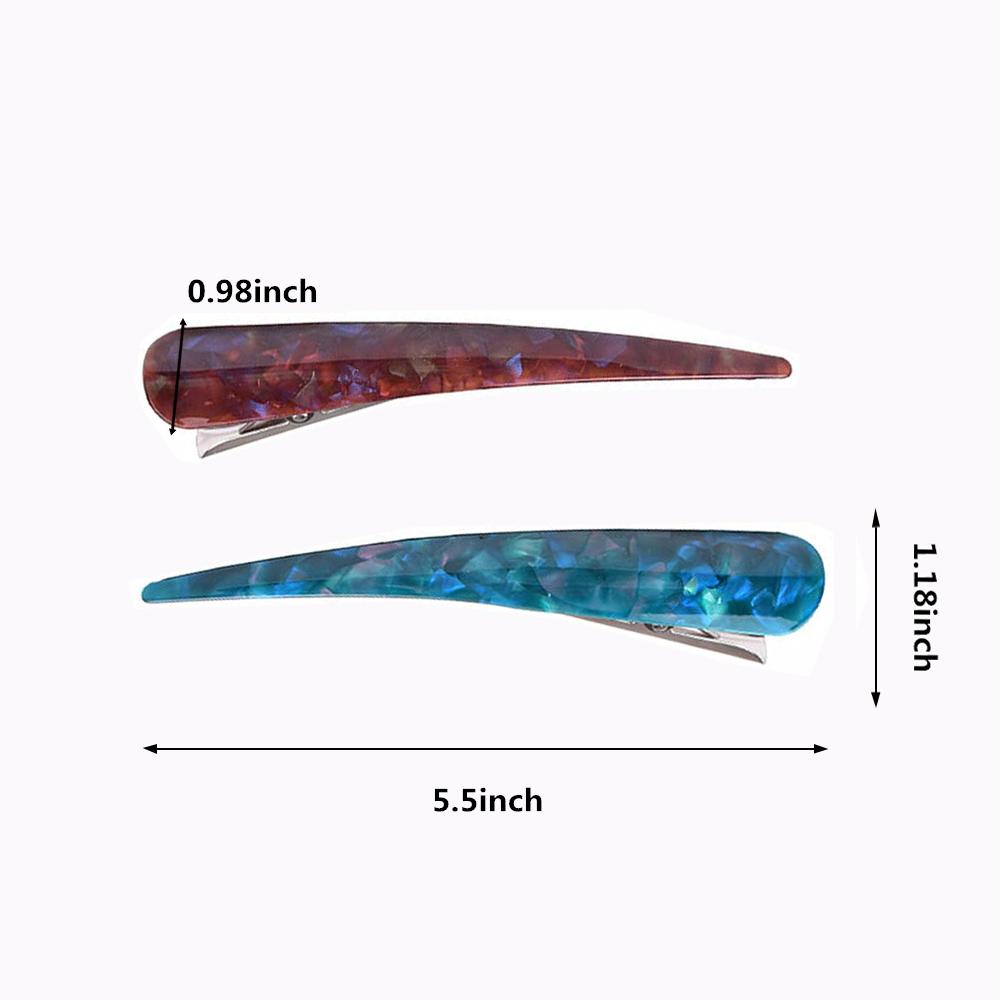 Long Stick Hair Clip Large Alligator Hair Clips Metal Hairgrips Non-Slip Acetic Acid Hairpin