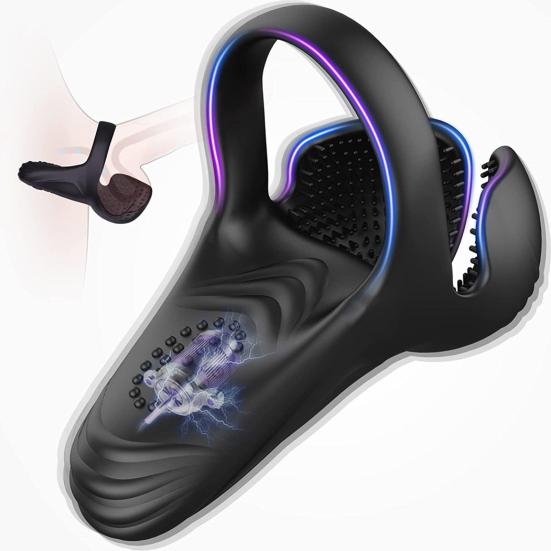 Vibrating Cock Ring Rechargeable Performance Control Ring 10-minute Daily Routine for Male Enhancement