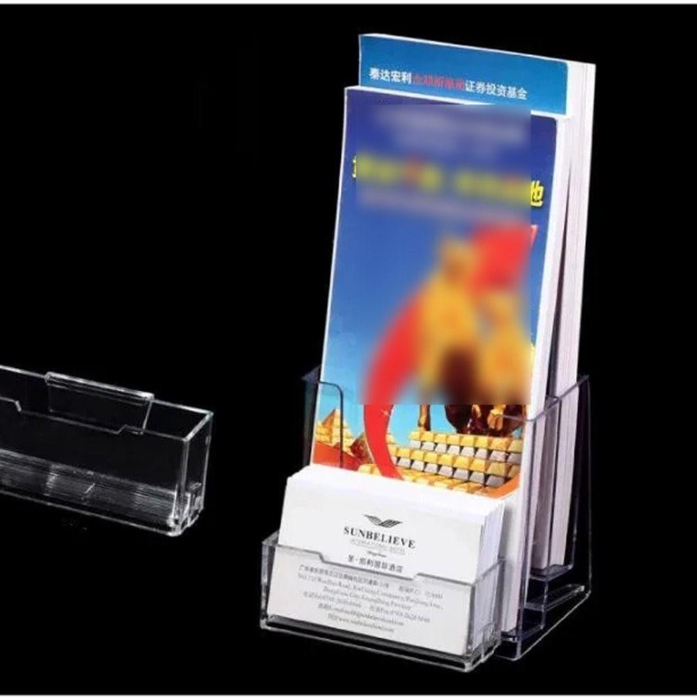 A4/A5/A6 Clear Flyers Display Stand 2/3/4 Layers Desktop Document Rack Brochure Holder  Office