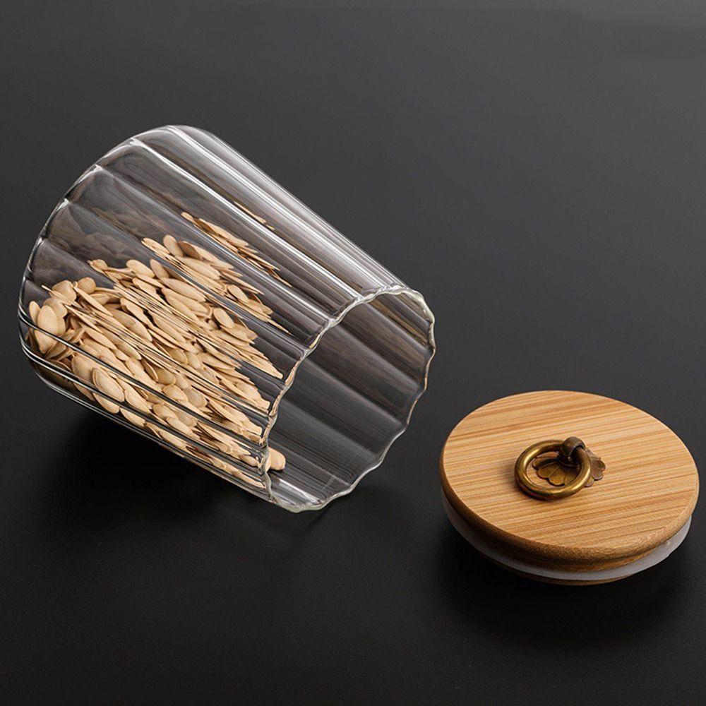 Airtight Glass Storage Jars Transparent Seasoning Pot Spice Jar Glass Canister  Kitchen