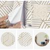 Geometrisk Sexkant Tapet Skala och Klistra Tapeter Avtagbar Självhäftande Tapet Vinylpapper För Sovrum Hemdekoration