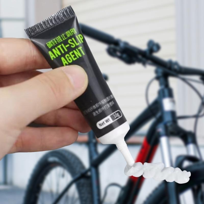 2 Piezas 10g Agente Antideslizante de Fibra de Carbono Manillar Tija de Sillín Potencia Grasa Antideslizante Tubo de Sillín de Bicicleta de Carretera Horquilla Delantera Potencia Grasa