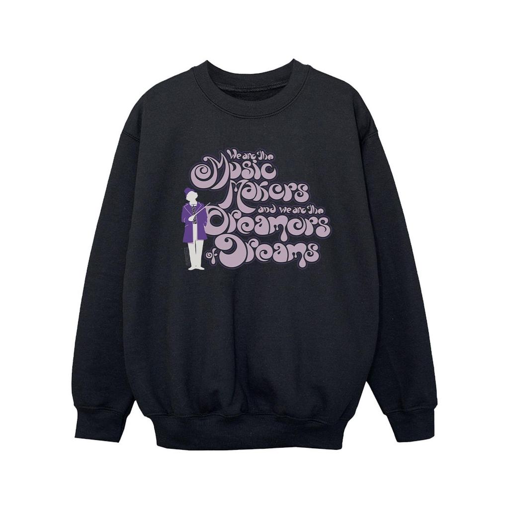 Willy Wonka Girls Dreamers Text Sweatshirt