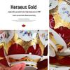 Karosa European Relief Gold Coffee Cup Set - Luxury Gold-Trimmed High-Temperature Bone China Cups & Saucers in Gift Box