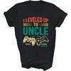 MPSstudio Mens I Leveled Up To Uncle 2023 New Uncle Gamer Promoted To Uncle Unisex Shirt Gift Women Men