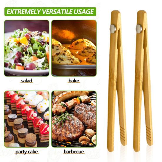 

Yousheng 1/2 шт. бамбуковые щипцы для тостера магнитные щипцы для сервировки еды кулинарные мини-нескользящие бамбуковые принадлежности для бекона, хлеба, салата 1pc
