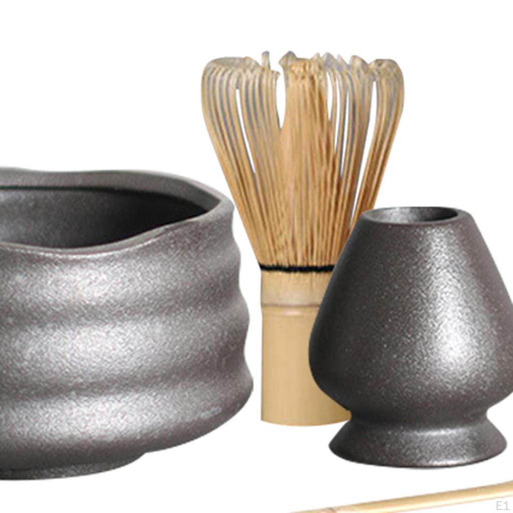 Handmade Matcha Whisk Set, Holder for Kithen Home Dining Room Teahouse