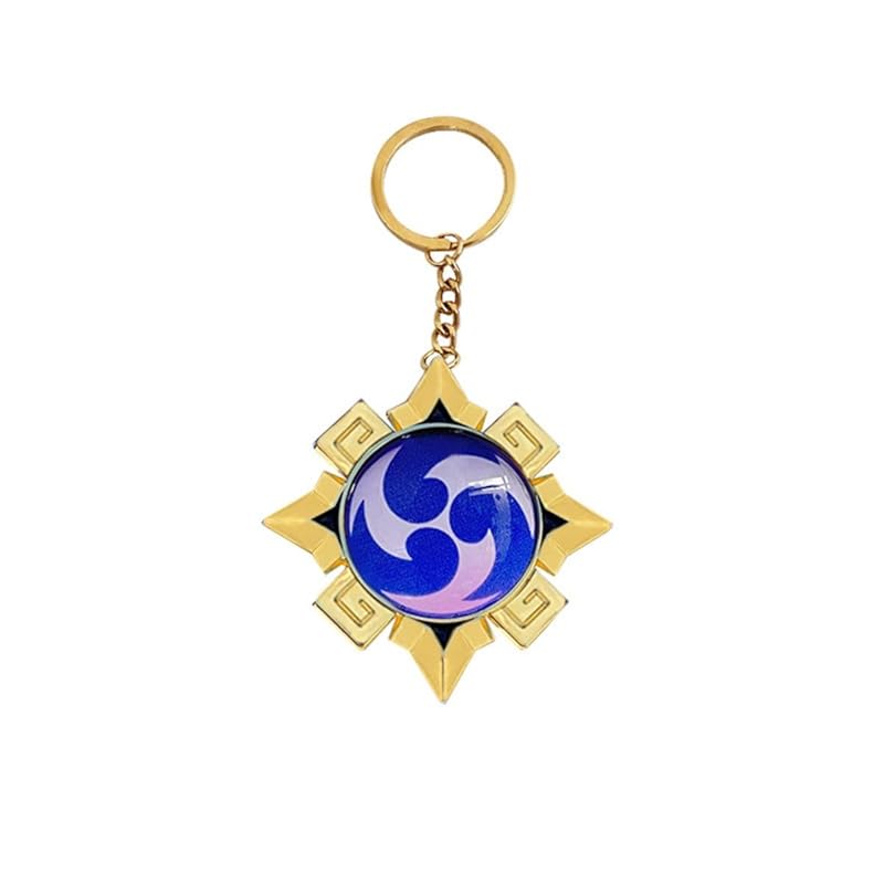 

[LVMEY] Genshin Goods machete God s eyes key ring thunder decoration Accessories for cosplay collection lightweight Christmas birthday present gift